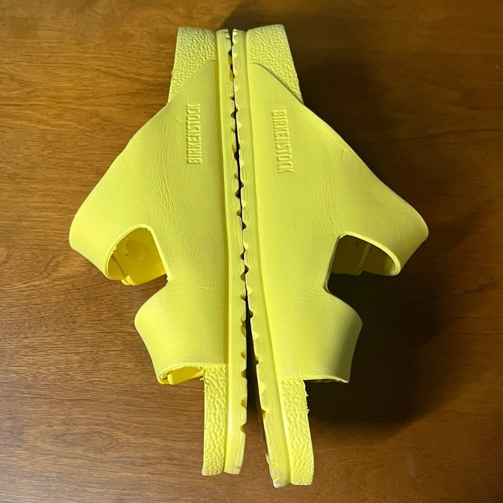 Birkenstock EVA  Yellow Arizona Double Buckle Sandals Size 42 or 11 11.5 - Picture 7 of 11
